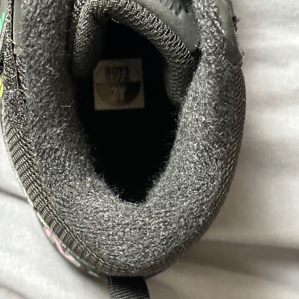 Nike Court Borough Mid 2 Custom Cactus Jack NBA Black Neon Kids Shoes 2Y 870026 - Picture 11 of 11